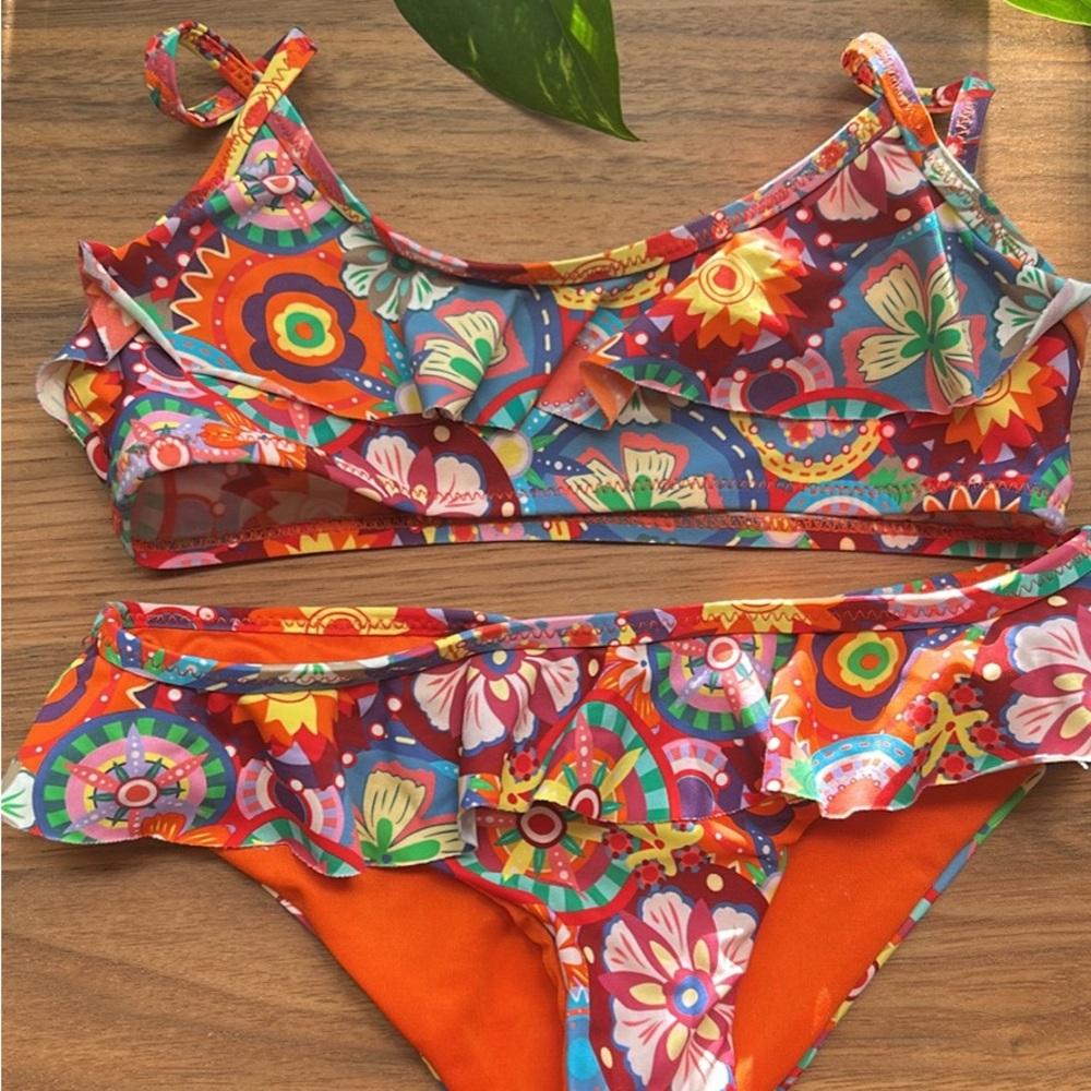 *New* Vibrant Floral Kids Bikini Set from Italy